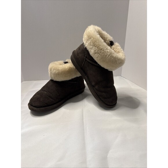 BEARPAW Abby 1257W Suede Sheepskin Lined Youth Size 5 - Picture 6 of 8